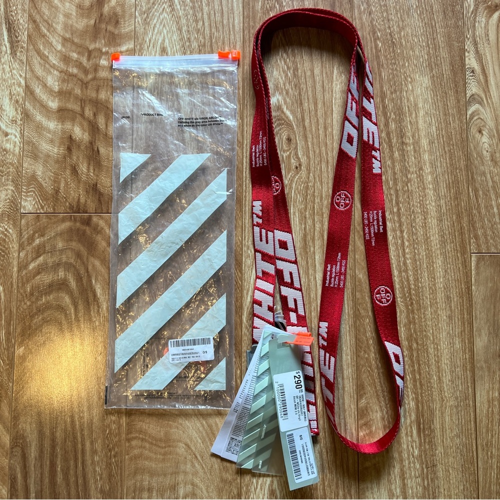 Off-White 2.0 Industrial Belt Red/White